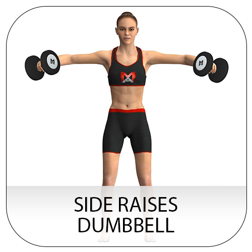 Side raises dumbbells